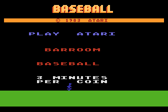 Barroom Baseball (prototype) Title Screen